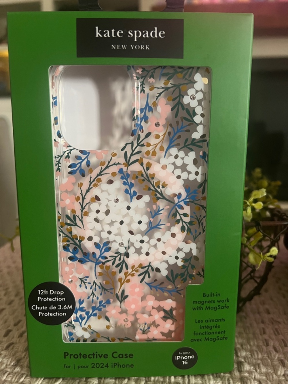 Kate Spade Floral Protective iPhone 16 Case